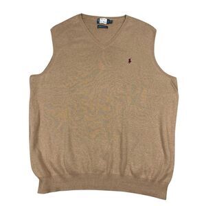 Men's Polo Ralph‎ Lauren 100% Pima Soft Cotton Sweater Vest 2XL-Tall 0081